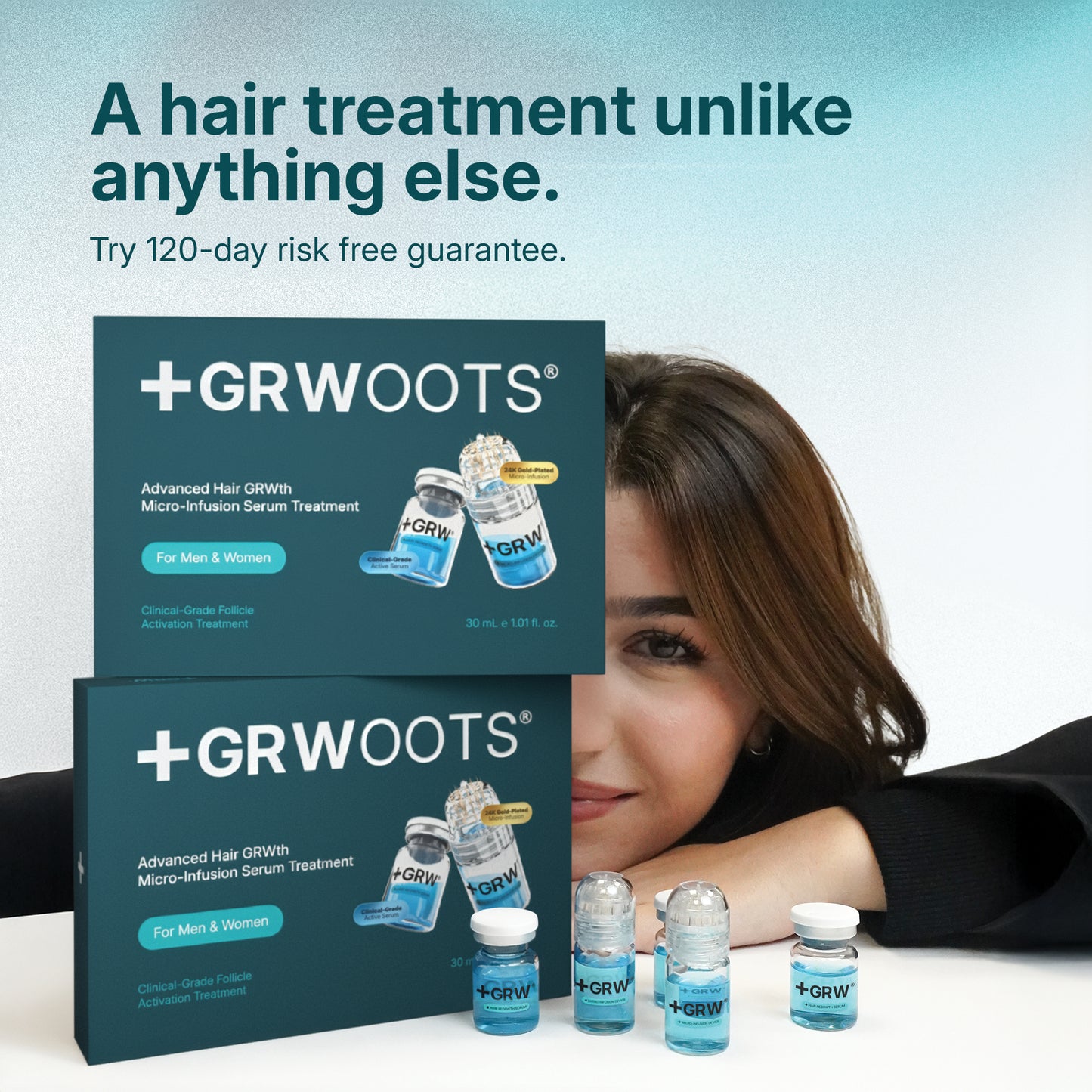 +GRWOOTS® Traitement Micro-Infusion de Repouse de Cheveux